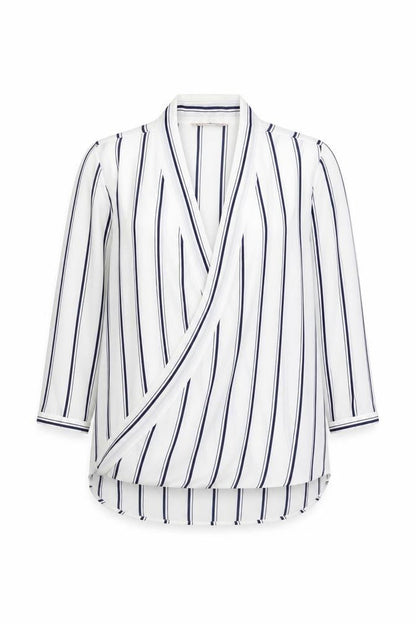 Womens UK Size 12 Marks and Spencer White Wrap Blouse