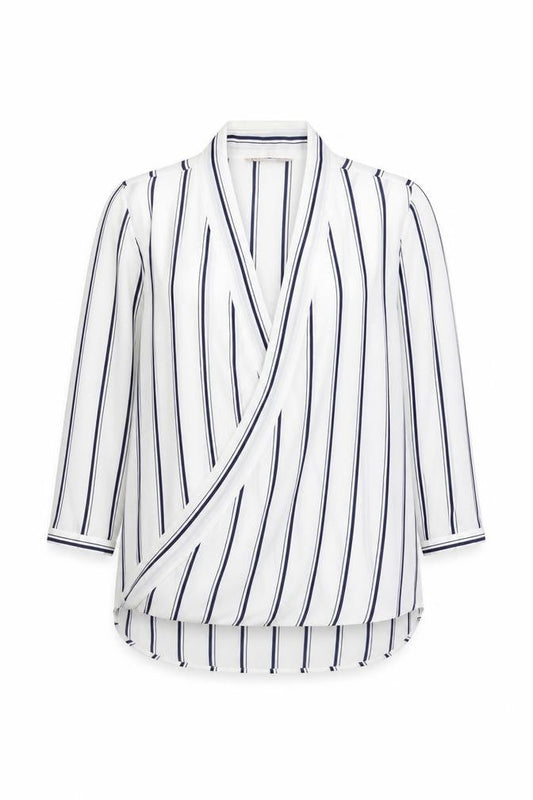 Womens UK Size 12 Marks and Spencer White Wrap Blouse