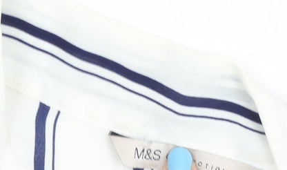 Womens UK Size 12 Marks and Spencer White Wrap Blouse