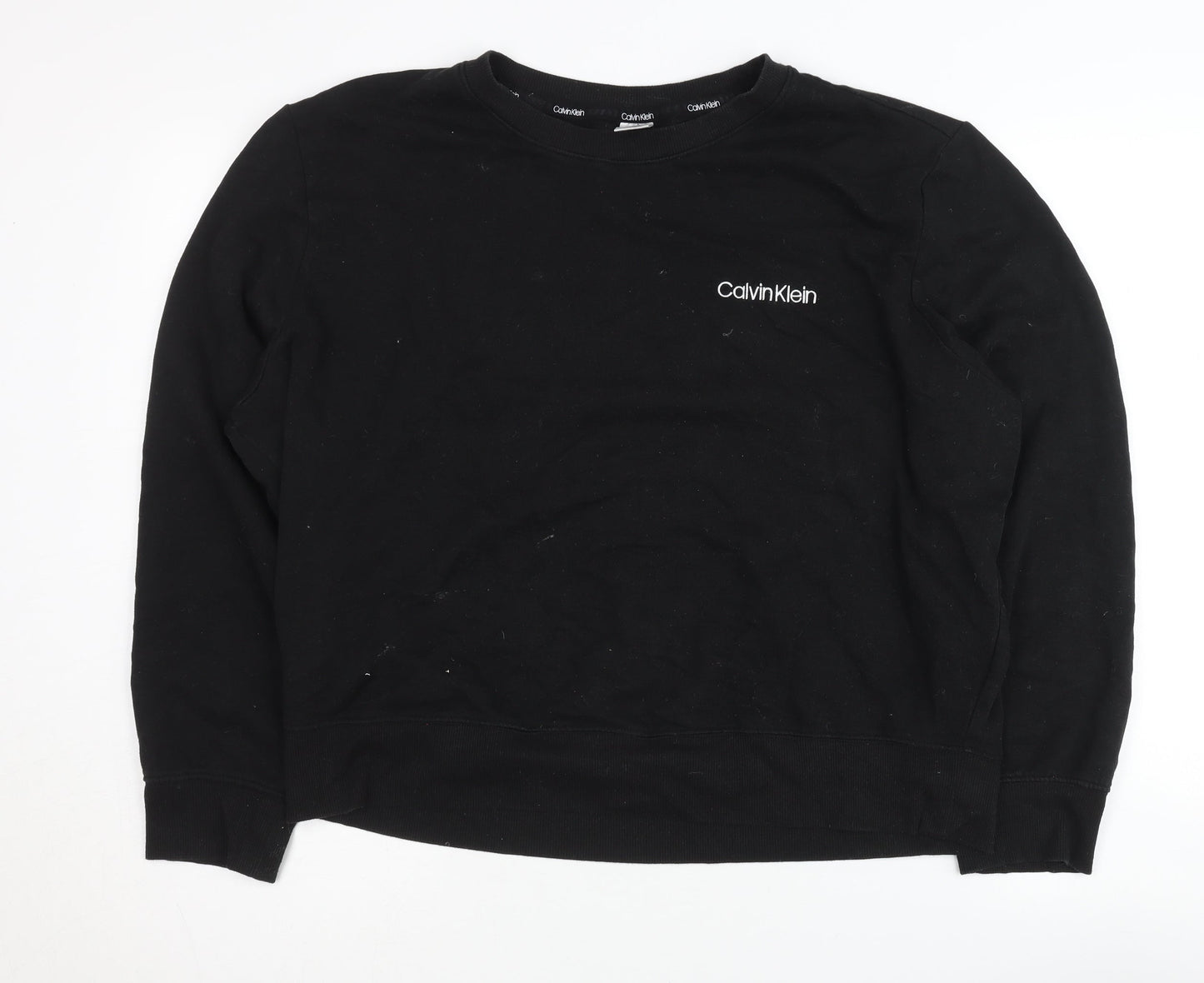 Womens UK Size XL Calvin Klein Black Pullover Sweatshirt