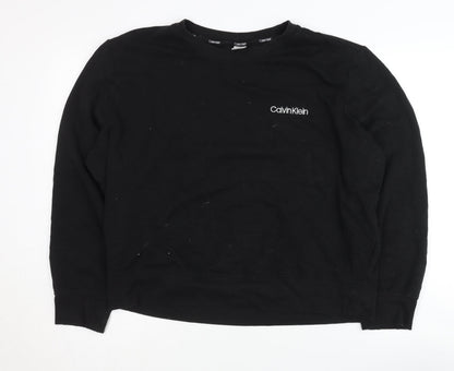 Womens UK Size XL Calvin Klein Black Pullover Sweatshirt