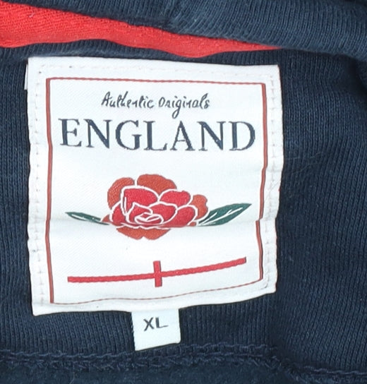 Mens UK Size XL England Blue Pullover Hoodie