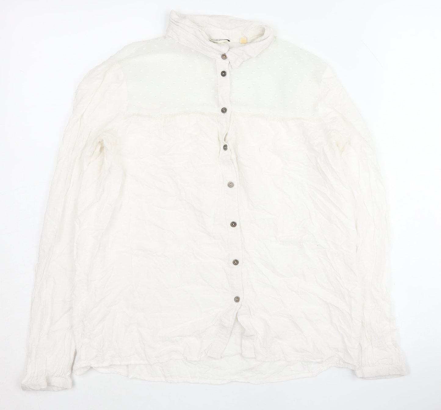 Womens UK Size 8 NAF NAF White  Button-Up