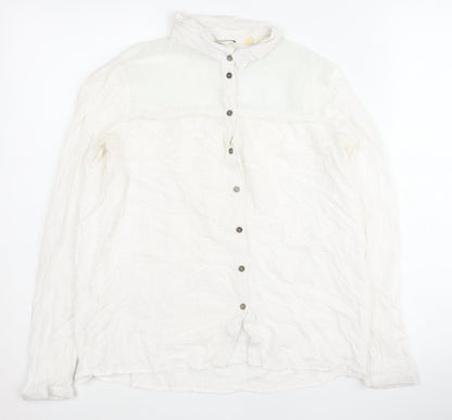 Womens UK Size 8 NAF NAF White  Button-Up