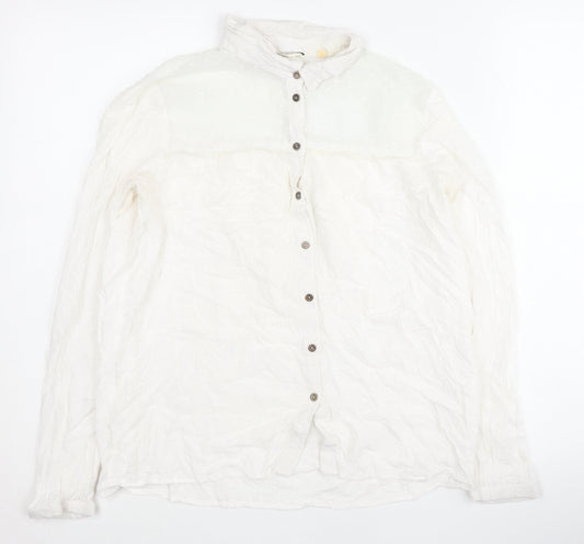 Womens UK Size 8 NAF NAF White  Button-Up