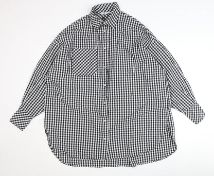 Womens UK Size S Stradivarius Black  Button-Up