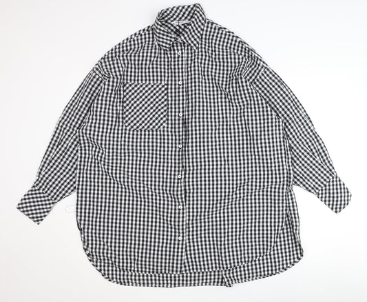 Womens UK Size S Stradivarius Black  Button-Up