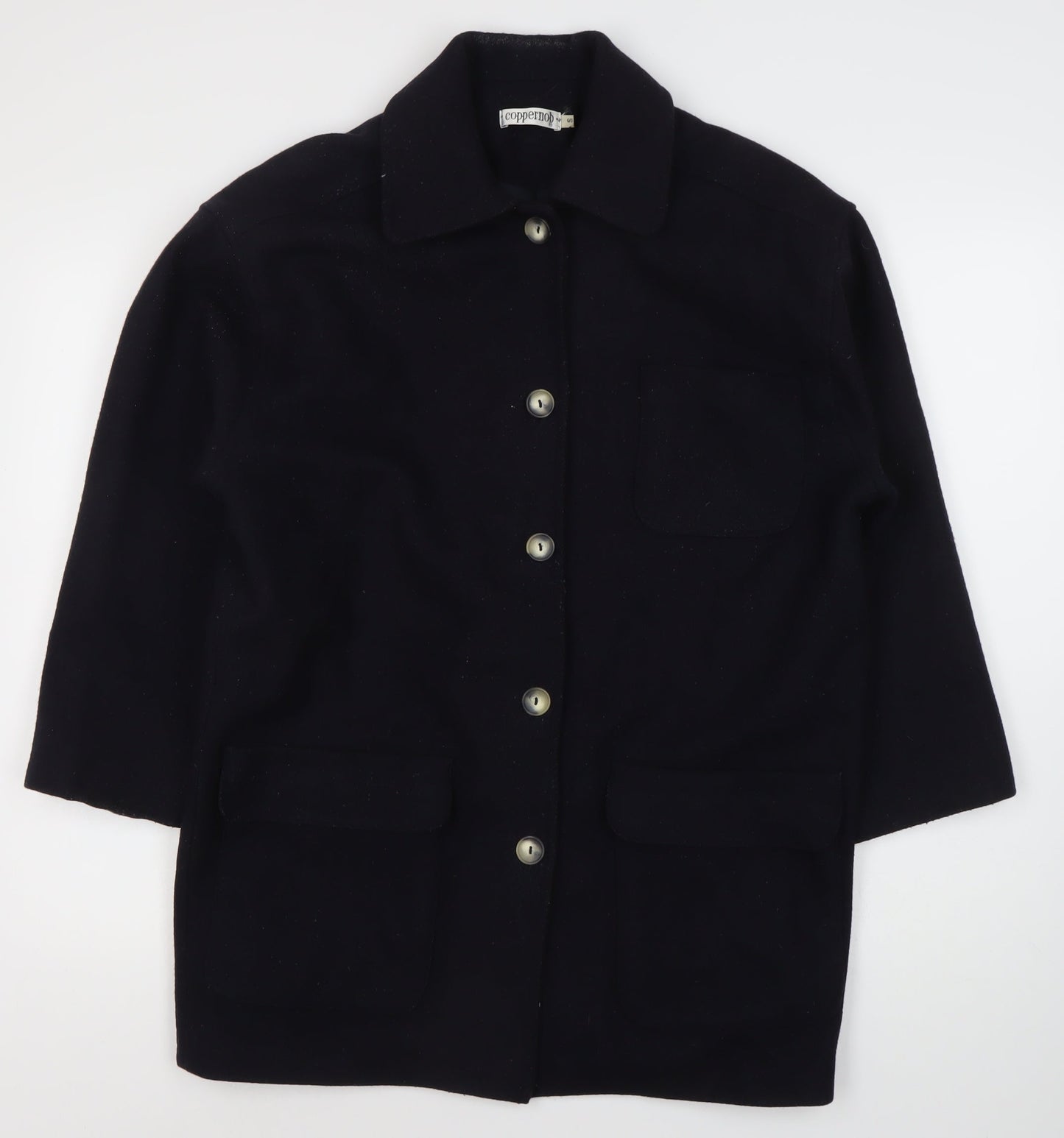 Coppernob Women's Black Wool Overcoat Size S