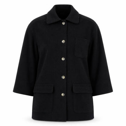 Coppernob Women's Black Wool Overcoat Size S