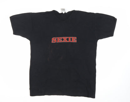 Ultimate Unisex Black M V-Neck T-Shirt Casual