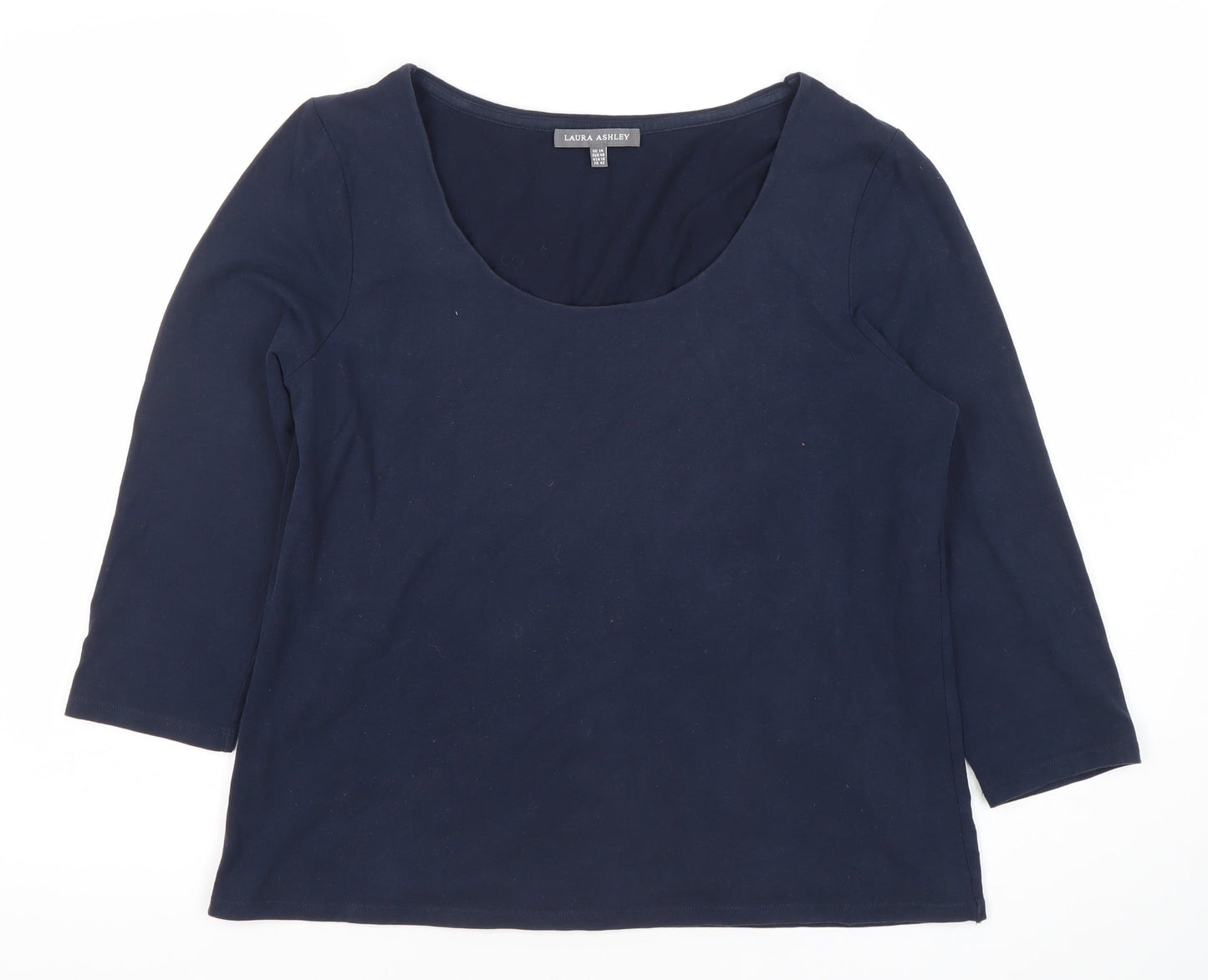 Laura Ashley Women's Blue 3/4 Sleeve Top Size 14