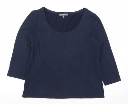 Laura Ashley Women's Blue 3/4 Sleeve Top Size 14
