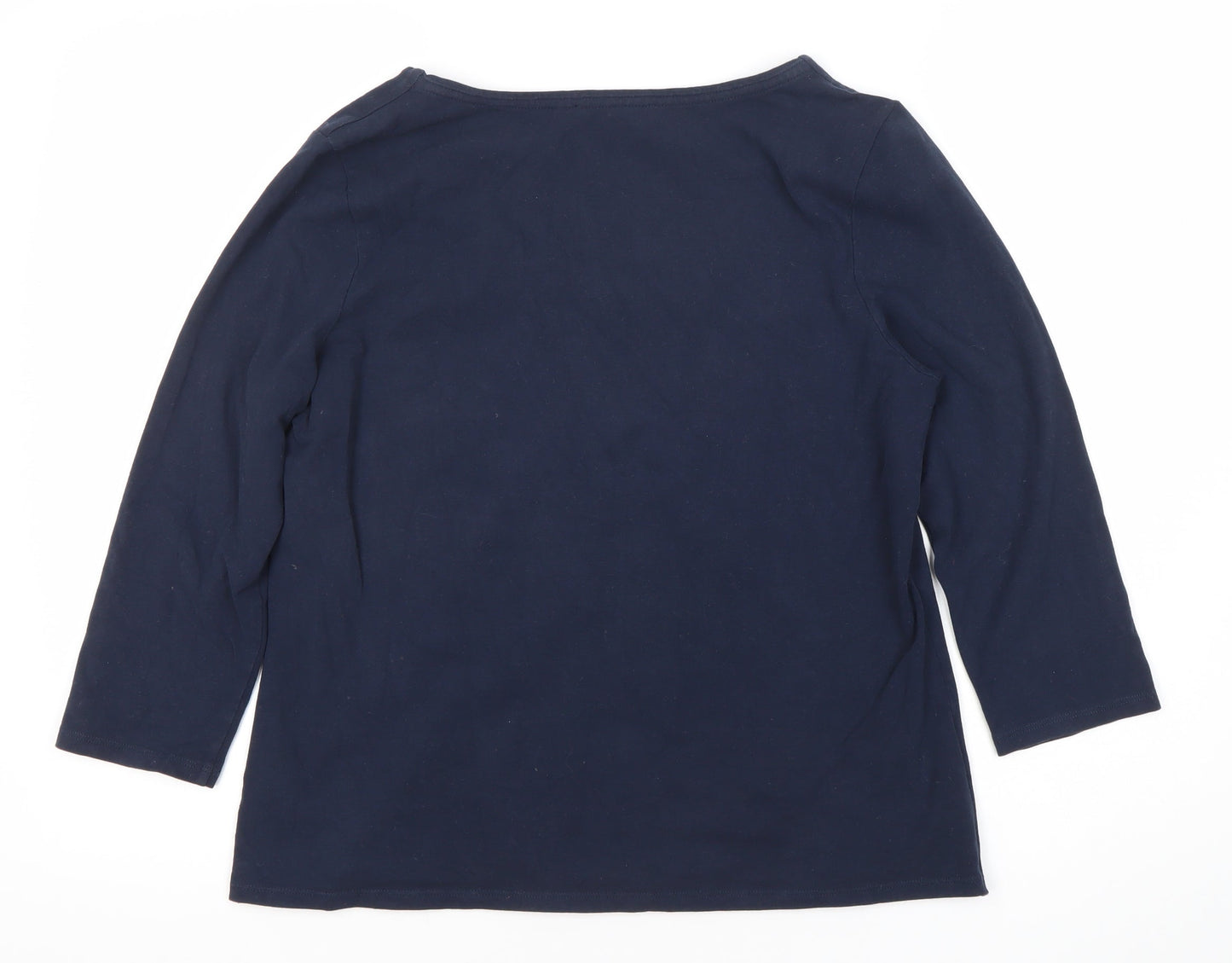 Laura Ashley Women's Blue 3/4 Sleeve Top Size 14