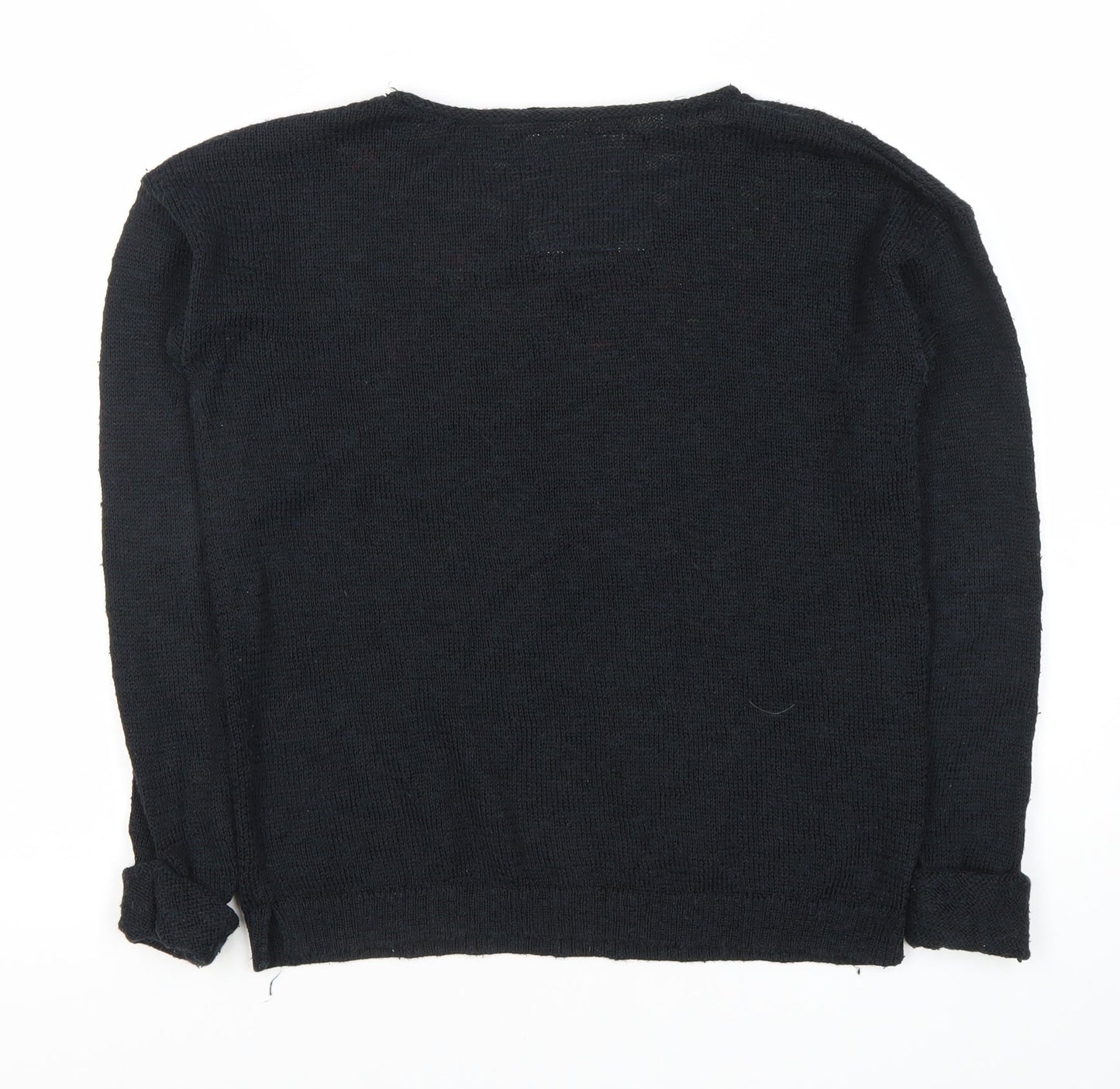 Luperdry Women’s Black Floral Pullover Jumper 2XS