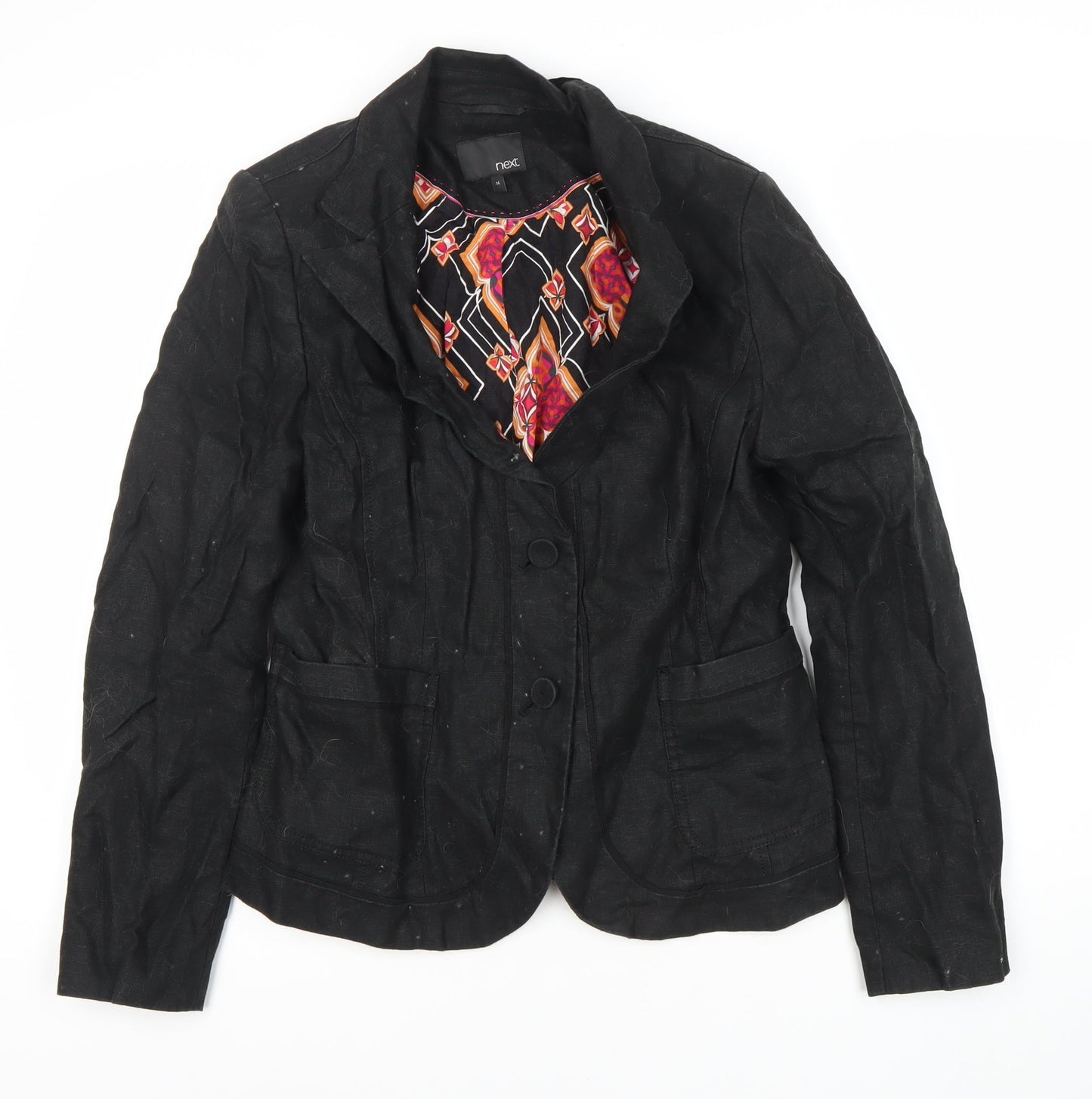 Next Women's Black Suit Jacket, Size 14, Regular Fit