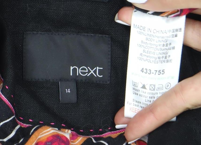 Next Women's Black Suit Jacket, Size 14, Regular Fit