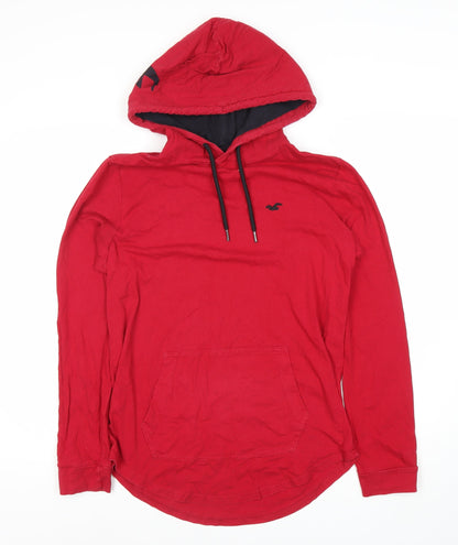 Mens UK Size S Hollister Red Pullover Hoodie
