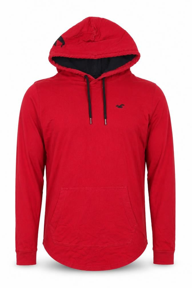 Mens UK Size S Hollister Red Pullover Hoodie