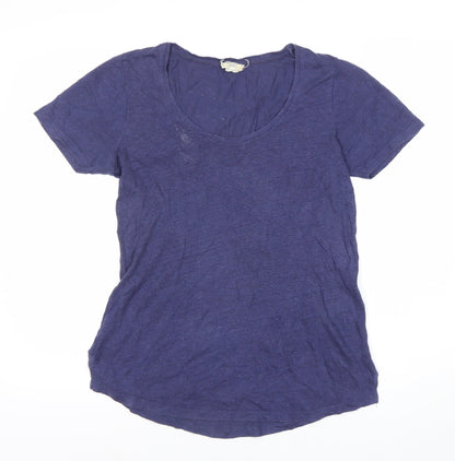 Womens UK Size 10 Fat Face Blue Basic T-Shirt