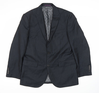 Mens UK Size 38 Greenwoods Regular Black Suit Jacket