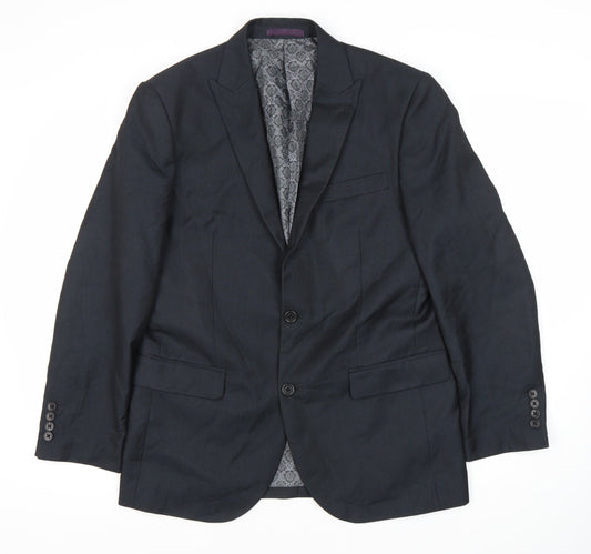 Mens UK Size 38 Greenwoods Regular Black Suit Jacket