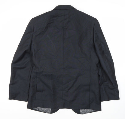 Mens UK Size 38 Greenwoods Regular Black Suit Jacket