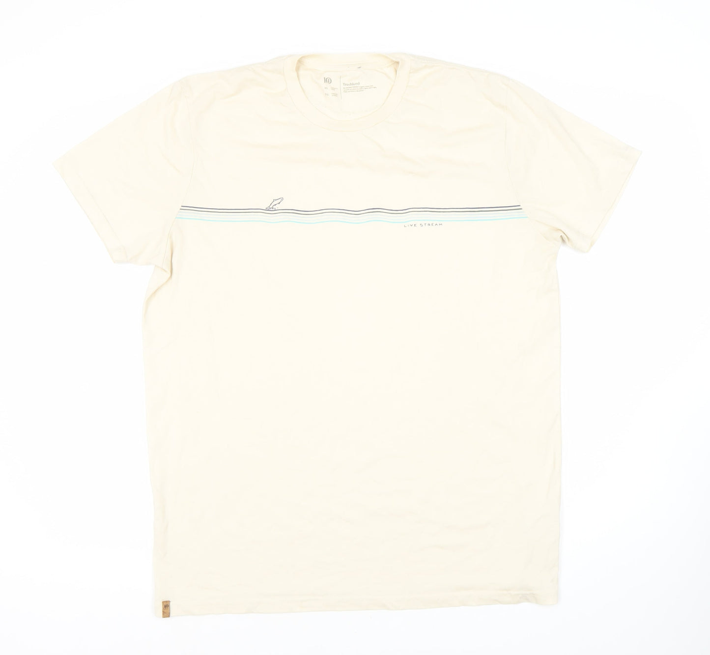 Treeblend Men's Ivory XL T-Shirt, Short Sleeve, Graphic Design