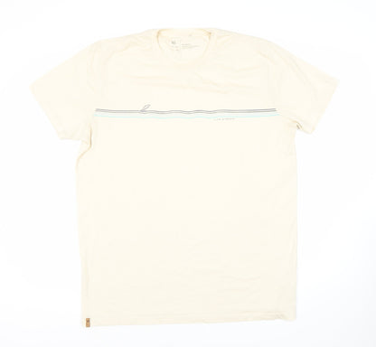 Treeblend Men's Ivory XL T-Shirt, Short Sleeve, Graphic Design