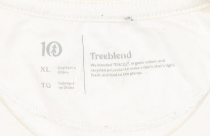 Treeblend Men's Ivory XL T-Shirt, Short Sleeve, Graphic Design