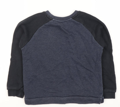 Nike Boys Blue Black Sweatshirt - Size 7-8 Yrs