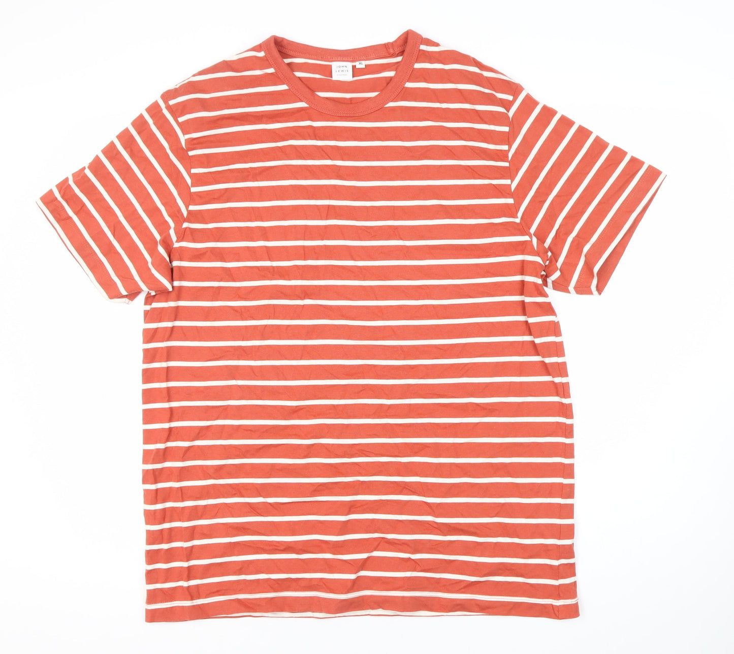 John Lewis Red Striped T-Shirt XL Casual Unisex