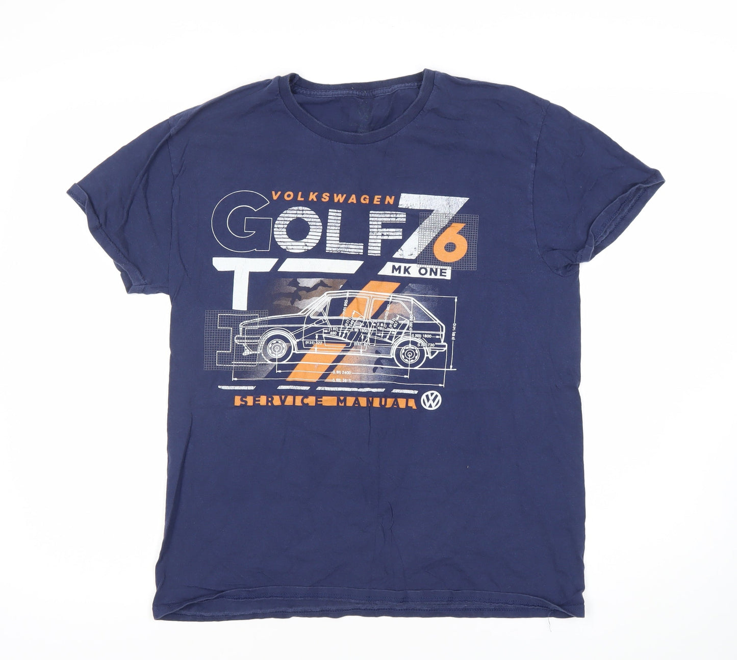 Volkswagen Men's Blue Graphic T-Shirt Size M