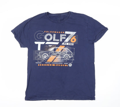 Volkswagen Men's Blue Graphic T-Shirt Size M