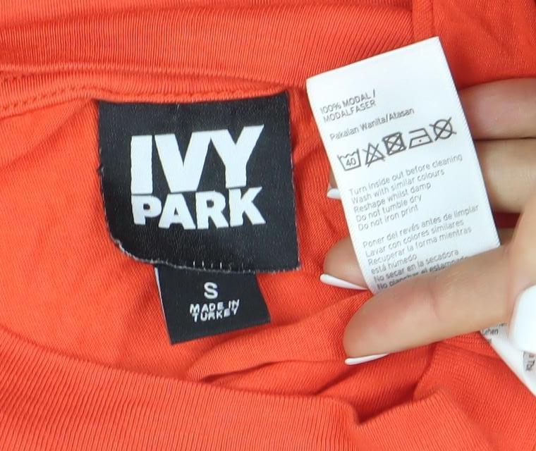 IVY PARK Men's Orange Sleeveless Logo T-Shirt Size S