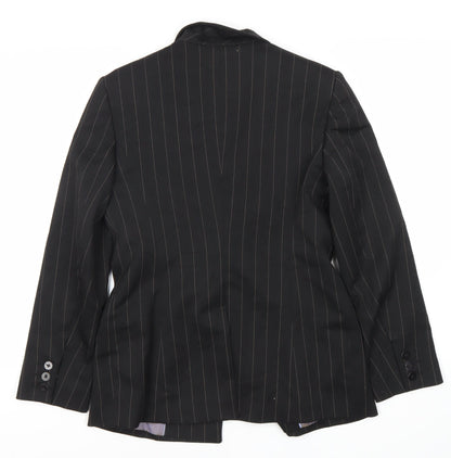 Next Women's Black Pinstripe Blazer, Size 12 - Petites