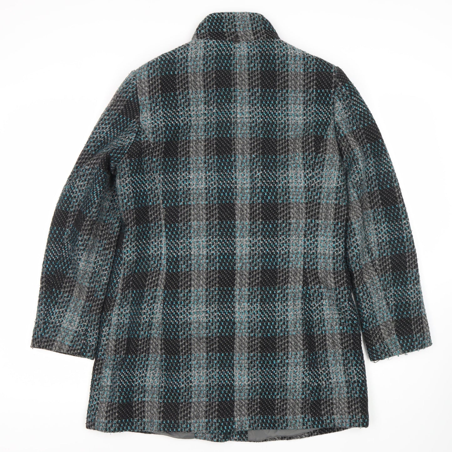 Autonomy Women's Multicoloured Plaid Mid-Length Coat Size 12