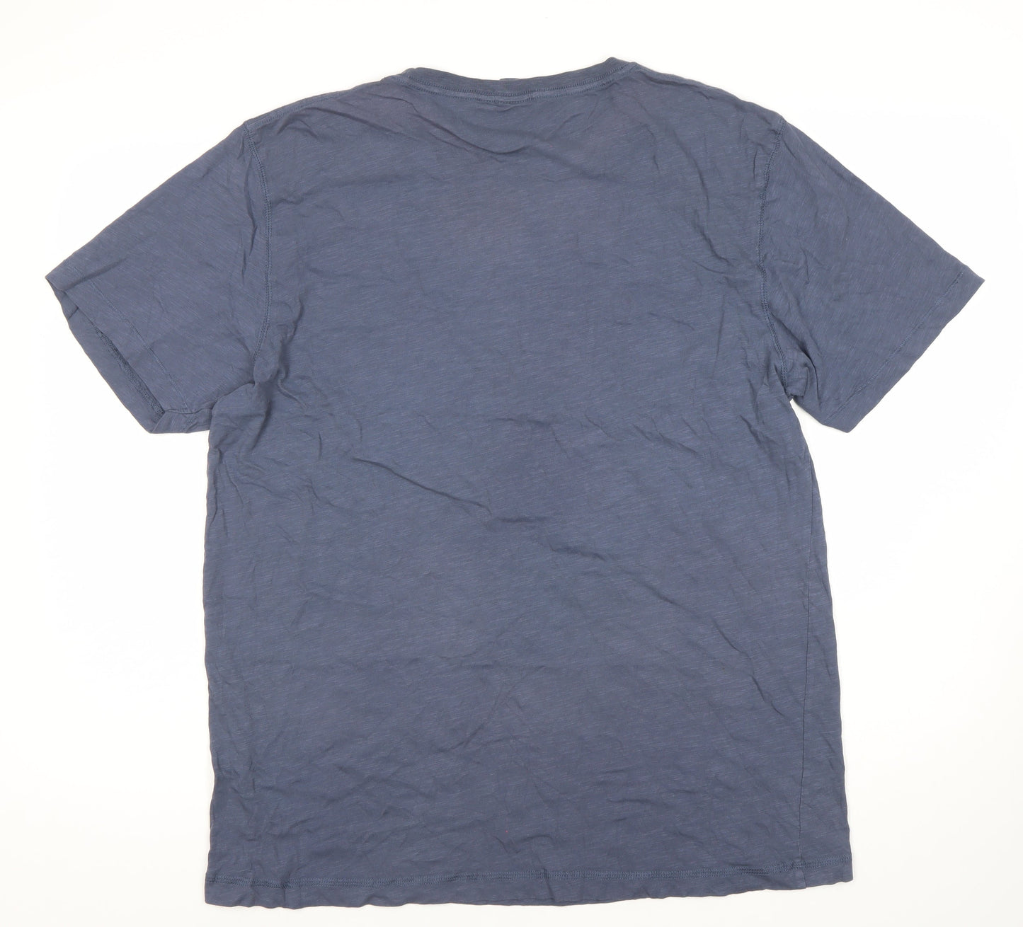 John Lewis Men's Blue Crew Neck Cotton T-Shirt, Size L