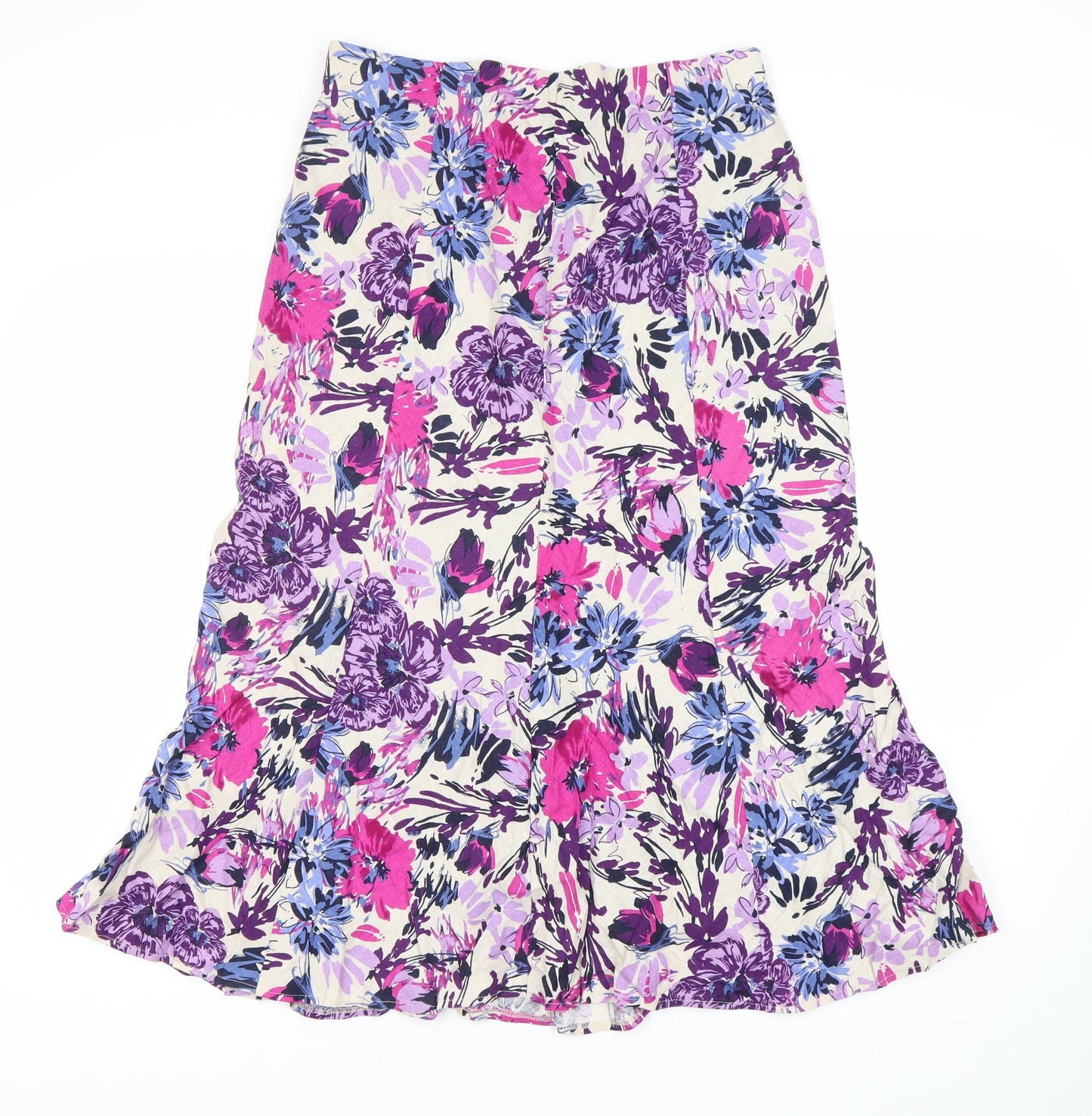Isle Essentials Women's Floral Midi A-Line Skirt Size 10