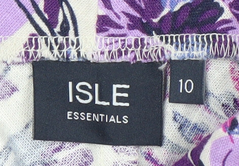 Isle Essentials Women's Floral Midi A-Line Skirt Size 10
