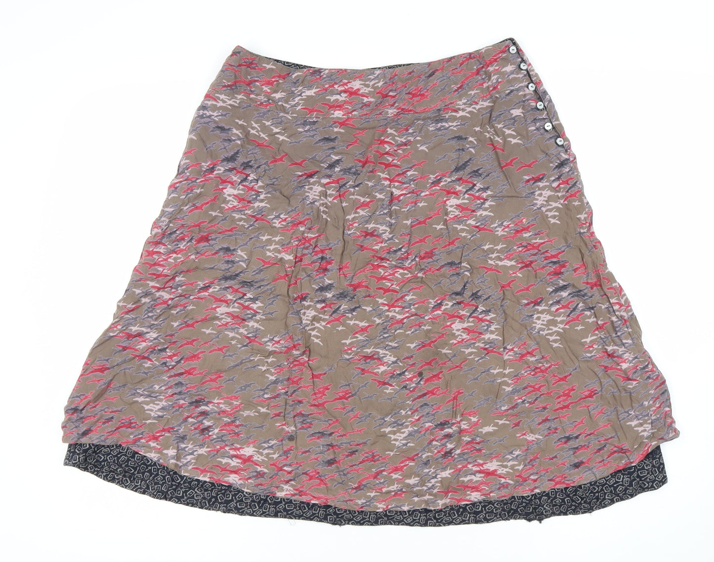 H&M Women's Multicoloured Geometric Skirt Size 12