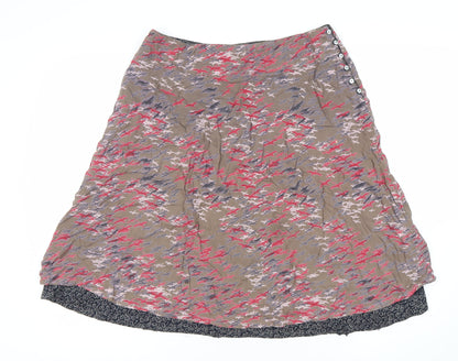 H&M Women's Multicoloured Geometric Skirt Size 12