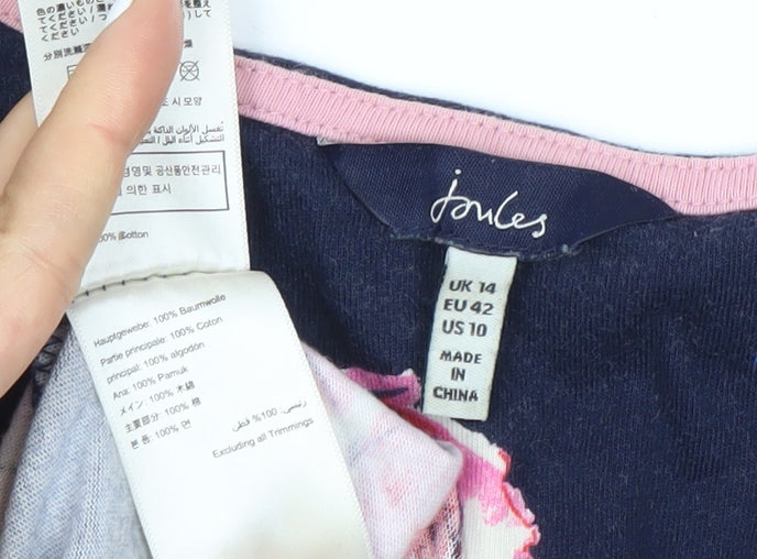 Joules Women’s Floral Dress, Multicoloured, Size 14
