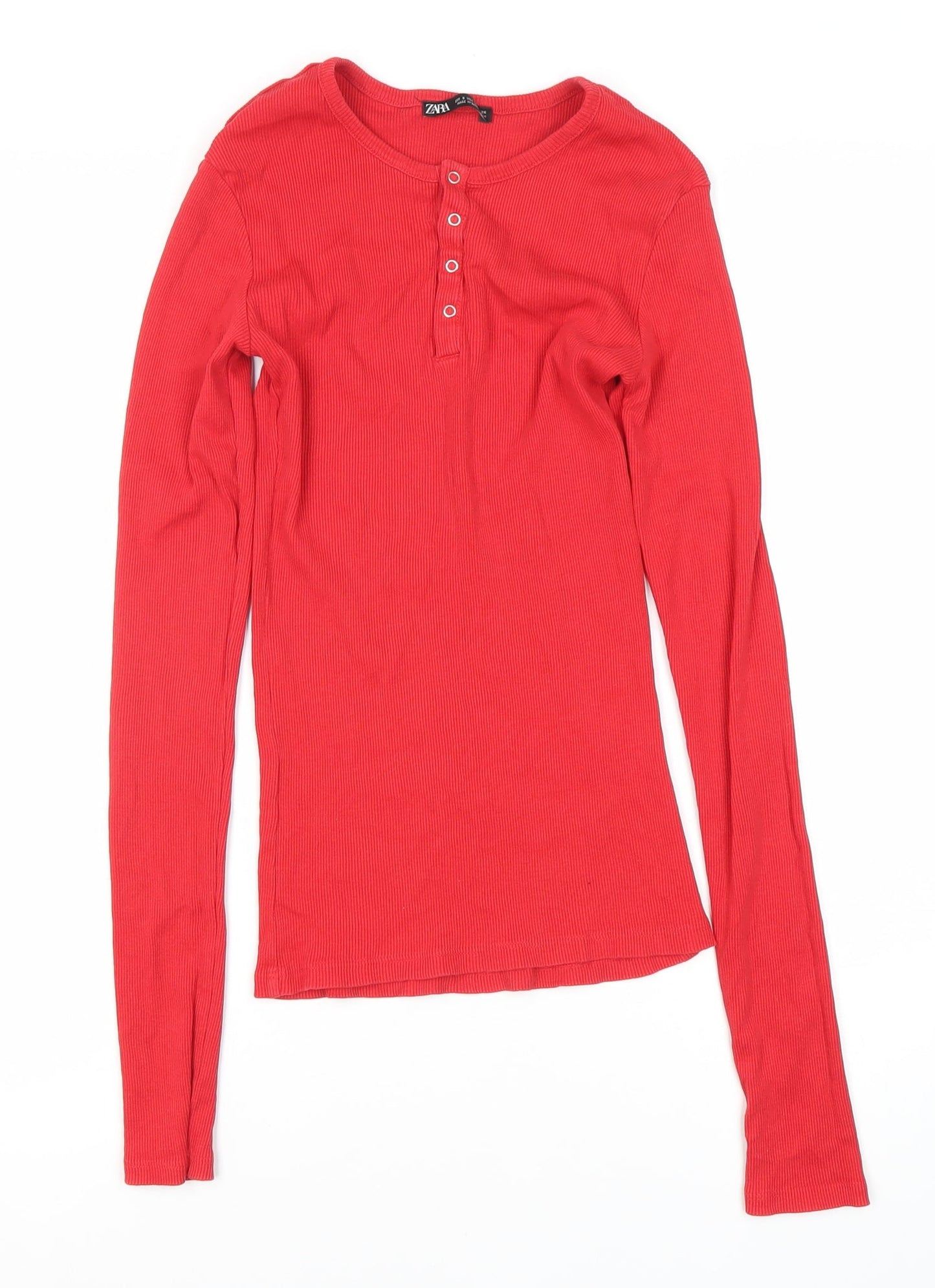 Womens UK Size 8 Zara Red  T-Shirt