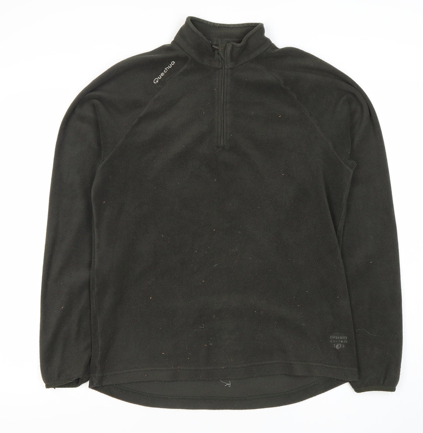 Mens UK Size M Quechua Black 1/2 Zip Sweatshirt