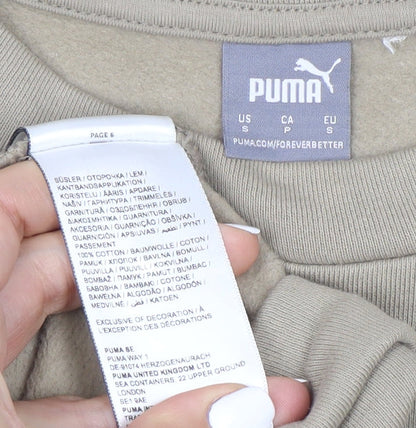 Mens UK Size S PUMA Beige Pullover Sweatshirt