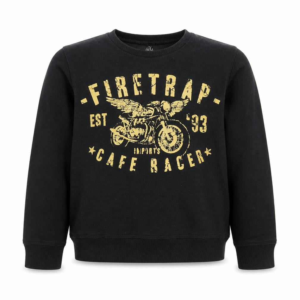 Firetrap Boys' Black Graphic Sweatshirt - Size 10