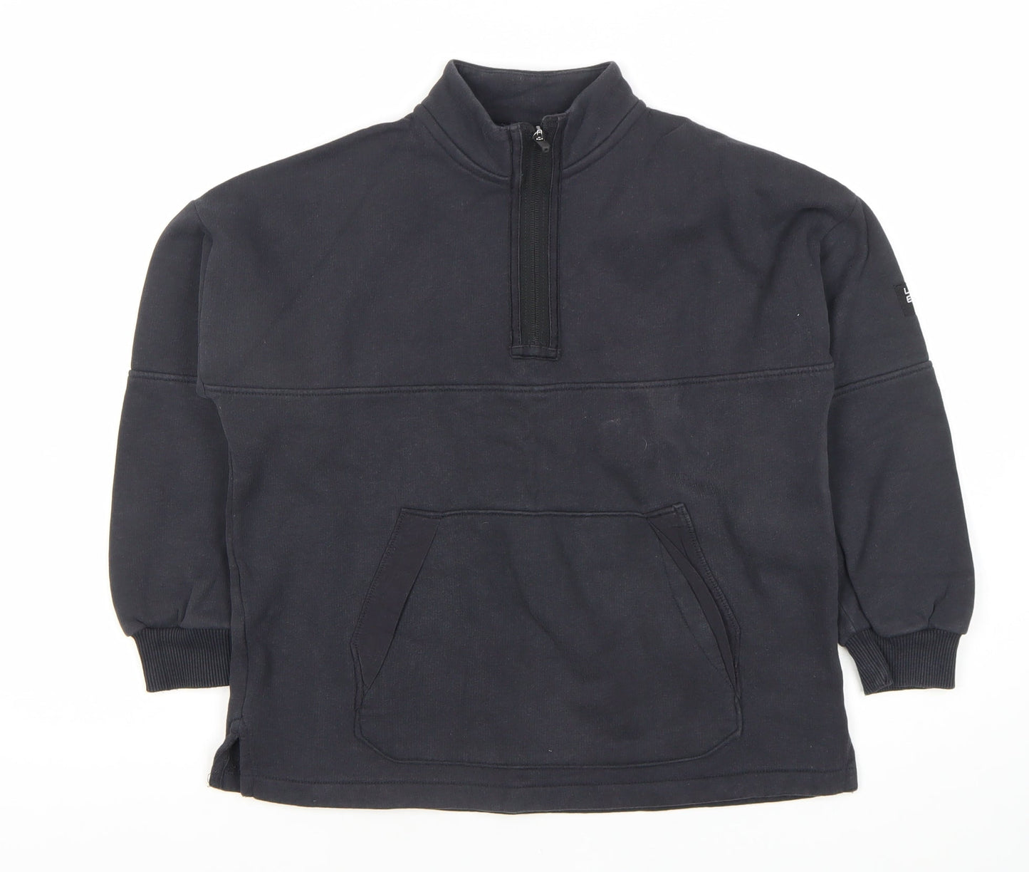 Marks and Spencer Boys Black Fleece Hoodie 9-10 Years
