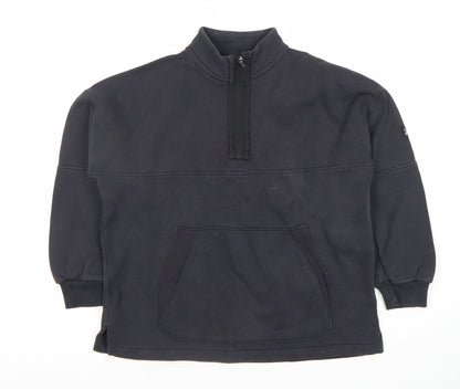 Marks and Spencer Boys Black Fleece Hoodie 9-10 Years