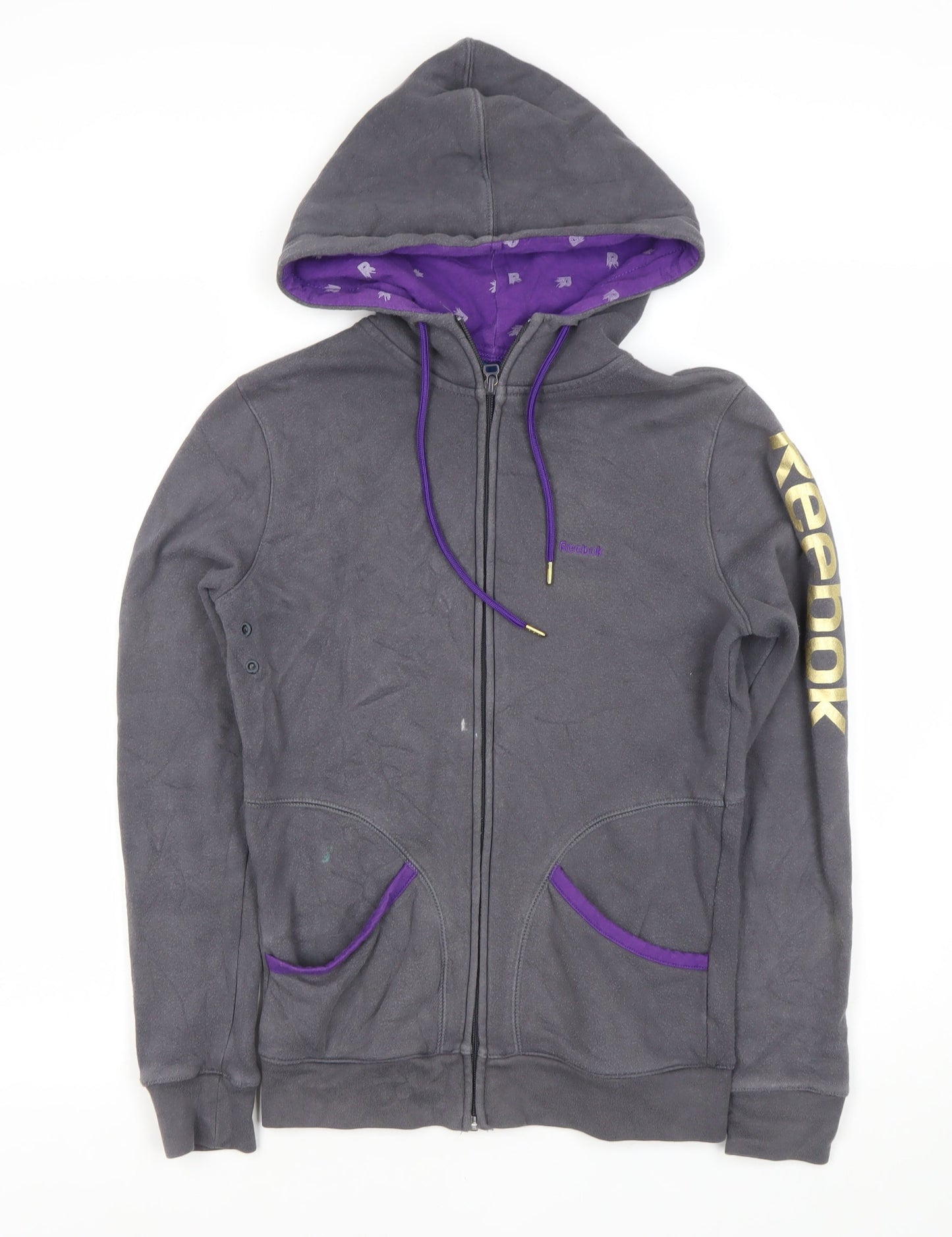 Reebok Women's Grey Full Zip Hoodie XS