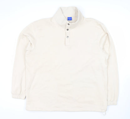 Mens UK Size XL JACK & JONES Beige Henley Sweatshirt